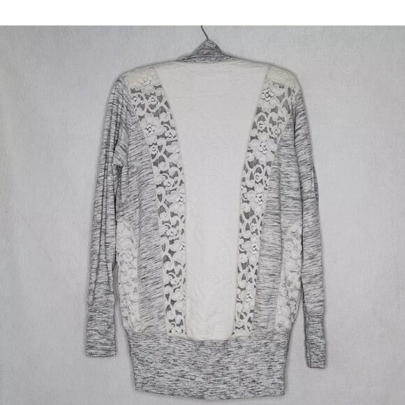 Saturday Sunday by Anthropologie Terry Lace Gray Cocoon Open Cardigan - Picture 4 of 7